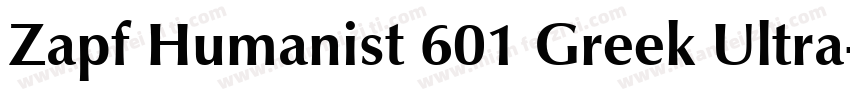 Zapf Humanist 601 Greek Ultra字体转换
